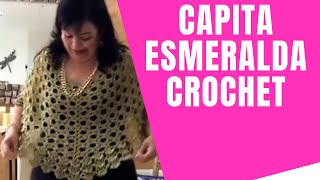 CÓMO TEJER UNA CAPA O CAPITA EN CROCHET O GANCHO 🌼 🌼Muy Fácil y Rápido  Yo Tejo con LAURA CEPEDA [upl. by Anahsed]