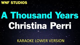 Christina Perri  A Thousand Years Karaoke Lower KeyMale [upl. by Hooker]