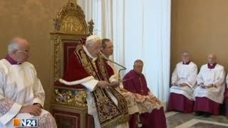 Rücktritt von Papst Benedikt XVI  Die Erklärung im Wortlaut [upl. by Introc]