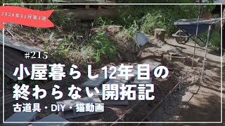 小屋暮らし12年目の終わらない開拓期｜古道具・【DIY】工具倉庫・土台編・子猫の成長記［vol215］ [upl. by Biddle]