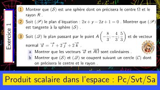 Produit scalaire dans l’espace — Exercice 1 — 2BAC PCSVTSA [upl. by Ardnac193]