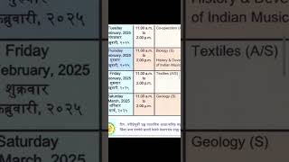 Maharashtra State HSC Board Time Table for Science 2025 [upl. by Indira978]