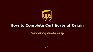 USMCA Certificate of Origin Completion Training Video [upl. by Nihahs]