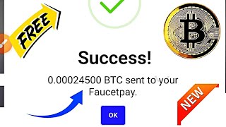 Claim Free 0000245 BTC Every Hour  Bitcoin Faucet  Free BTC [upl. by Dougie]