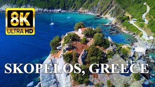 SKOPELOS GREECE 8K DRONE – MAMMA MIA ISLAND [upl. by Aura]