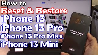 How to ResetRestore iPhone 13ProPro MaxMini Factory Reset Forgot Passcode iPhone is Disabled Fix [upl. by Montfort]