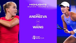 Mirra Andreeva vs Wang Xiyu  2024 Wuhan Round 1  WTA Match Highlights [upl. by Horan96]