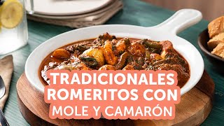 Tradicionales romeritos con mole y camarón  Kiwilimón [upl. by Dredi566]