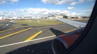 EasyJet A320 cabin takeoff from London Gatwick Airport [upl. by Neirbo]