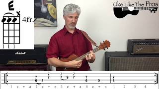 Dont Let Me Down Beatles Ukulele Tutorial TAB [upl. by Otirecul]