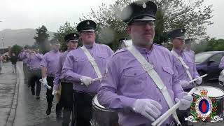 Ballycraigy Sons Of Ulster FB  Cloughfern Young Conquerors Fb Parade 170824 [upl. by Barcellona668]