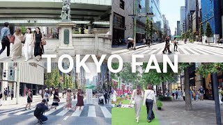 【4K】 Long Version Walking Ginza Tsukiji Market Tokyo Station and Nihonbashi Tokyo Japan 2023 [upl. by Piegari]