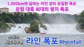 1300km에 달하는 라인 강의 유일한 폭포 유럽 대륙 최대의 평지 폭포 라인폭포 Rheinfall 샤프하우젠 스위스 패키지여행 해외여행 [upl. by Craddock579]