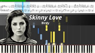 🎵 Skinny Love Piano Tutorial amp Sheet Music  Birdy [upl. by Pelson409]