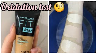 oxidation test of foundationmaybelline foundation oxidation test beautyblogger884 [upl. by Ellegna]