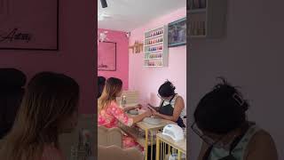 Doing nails at my favourite stop🫠🩷 nails nailsart nailsextentions selfcare suruchibhandari [upl. by Chrystel]