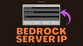 Minecraft Bedrock Server IP amp Port [upl. by Aratak]