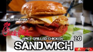 Chick fil A Spicy Grilled Chicken Sandwich Recipe  Deluxe Copycat Recipe [upl. by Eima]