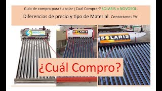 Guia de compra para tu solar ¿Cual es Mejor SOLARIS o NOVOSOL Diferencias Aqui [upl. by Archambault12]