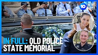 Queensland Police Memorial Service For Officers Killed In Wieambilla  10 News First [upl. by Yelsew]