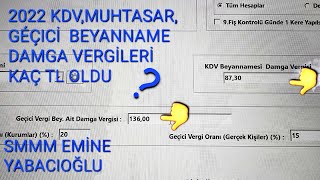 2022 BEYANNAME DAMGA VERGİLERİ  Zirve Damga Vergilerini Güncelleme  SMMM EMİNE YABACIOĞLU [upl. by Ardehs]