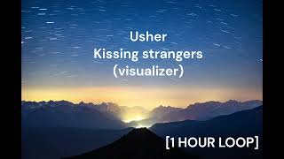 Usher  Kissing strangers visualizer 1 HOUR LOOP [upl. by Geiger]