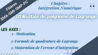 Intégration numérique dune fonction Cours détaillé  Utilisation du polynôme de Lagrange [upl. by Donall]