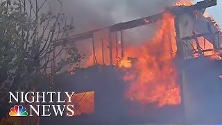 Massive LA Wildfire Grows As Governor Declares State Of Emergency  NBC Nightly News [upl. by Minnaminnie9]