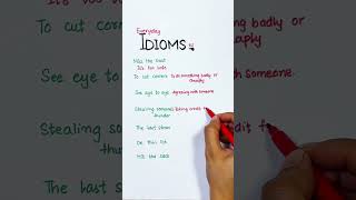 Every day Idiomatic talk  english englishgrammar shortvideo [upl. by Ferdinande]