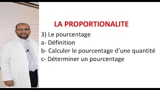 Proportionnalité  le pourcentage dune quantité [upl. by Thurman]