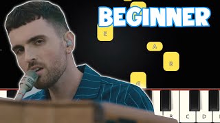 Arcade  Duncan Laurence  Beginner Piano Tutorial  Easy Piano [upl. by Ajnotal]