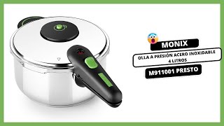 🎁 Olla a presión MONIX M911001 PRESTO  Acero Inoxidable de 4 Litros [upl. by Ardnuasak]