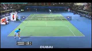 Roger Federer vs Tomas Berdych ATP Semifinals Dubai Tennis 2013 [upl. by Arly]