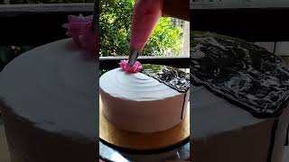 chocolate cake decoration ideas viral shortvideo cakedecoration [upl. by Lawan]