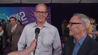 Inside Out 2 World Premiere Los Angeles  itw Pete Docter and Jim Morris Official Video [upl. by Langan]