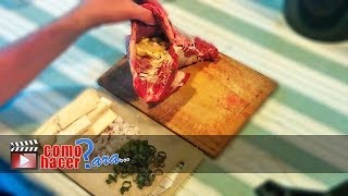 Cómo preparar Carne Rellena a la parrilla  Receta Carne a la Parrilla [upl. by Esoranna]