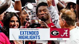 No 1 Georgia vs No 8 Alabama Extended Highlights I SEC Championship I CBS Sports [upl. by Albers]