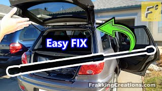 Fix HatchHoodTrunk lift support DIY  Simple Easy Cheap Fast Gas Strut Lift Support replacement [upl. by Bela926]