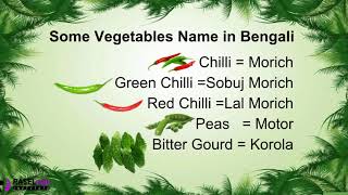 Bengali Vegetables Names in English  Learn Bengali Speaking  Bangladesh language  Words [upl. by Herv]