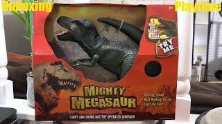 Dinosaur Toys for Kids Mighty Megasaur TREX with Lights amp Sounds Unboxing [upl. by Enaej592]