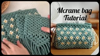 On demand Macrame Tissue box  macrame bag  diymacramee [upl. by Akilat583]