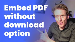 How to embed a PDF viewer into your website without the ability to download [upl. by Oijres]