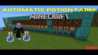 AUTOMATIC POTION FARM IN MINECRAFT  MCPE  JAVA BEDROCK1201FabApex [upl. by Sirromaj]