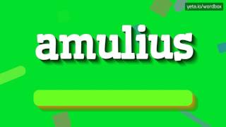 AMULIUS  HOW TO PRONOUNCE IT [upl. by Clarie]