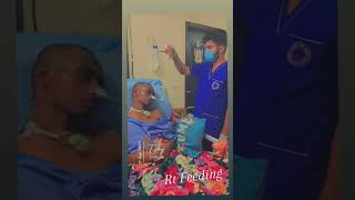 Ryles tube feeding procedure medical nursing feeding viralshorts trendingshorts [upl. by Rocky]