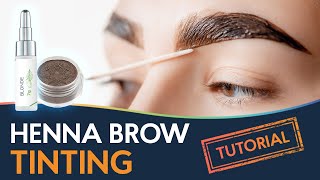 HENNA BROW TINTING TUTORIAL  Henna Refresh [upl. by Candice]