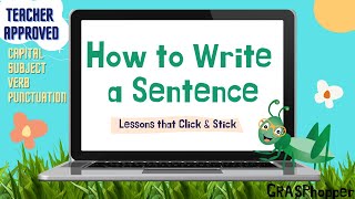 How to Write a Sentence for Kids  Using Capitals Subject Verb and Punctuation [upl. by Noryak]