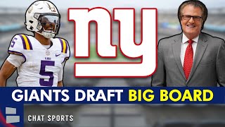 New York Giants 2024 NFL Draft Big Board [upl. by Niknar]