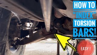 How to Index Torsion Bars and Adjust Ride Height 1st Gen Nissan Xterra [upl. by Amlus180]