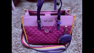 Whats in my Pink Betsey Johnson Bag and a small haul [upl. by Bartlet]